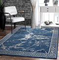 GLORY RUGS Area Rugs Marble 5x7 Navy Gray Carpet Modern Abstract Rug Living by GLORYRUGS