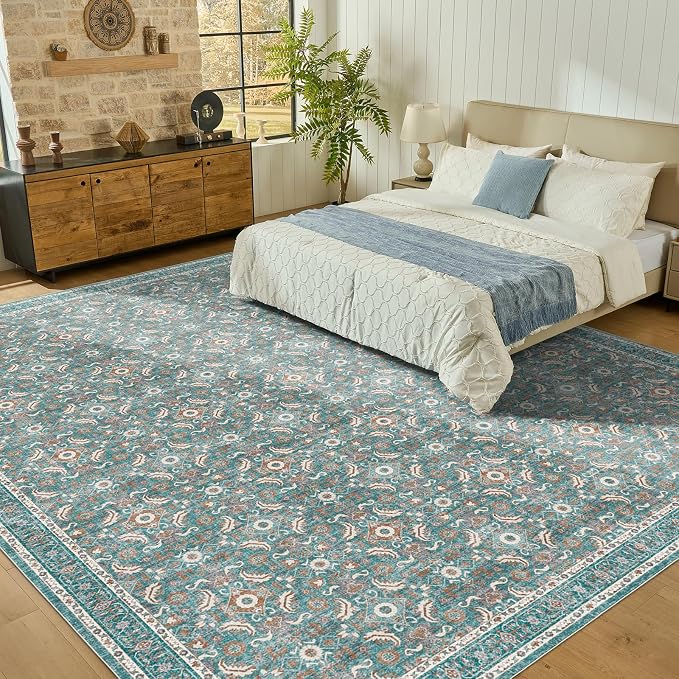 WITSHOCK Living Room Area Rugs 12x15: Soft Non-Slip Backing Washable Rugs - Image 5