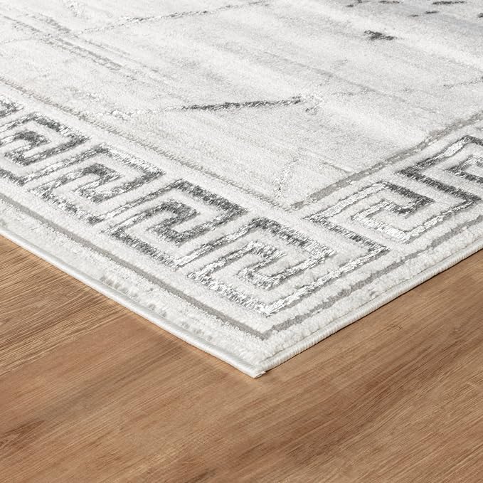 GLORY RUGS Area Rugs Marble 4x5 Cream Gray Carpet Modern Abstract Rug Living - Image 6