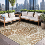 Beverly Rug Outdoor Rug 9x12 Modern Exotic Tropical Leaf Area Rugs - Image 5
