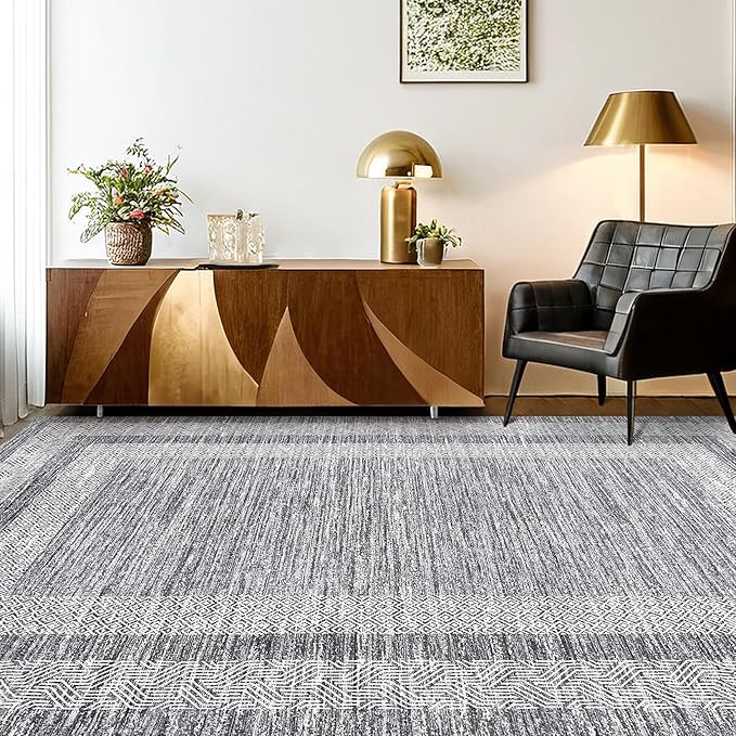 GarveeHome 10x13 Large Washable Geometric Area Rug Non Slip Non Shedding Floor - Image 2