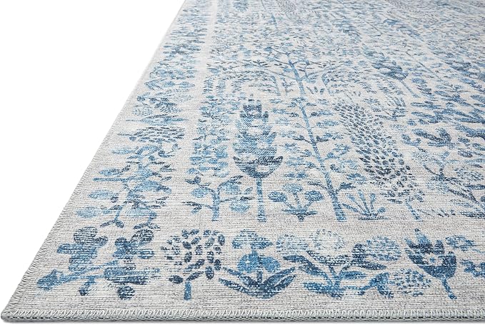 Loloi Rifle Paper Co. Maison Collection MAO-07 Blue 5'-0" x 7'-6", .19" Pile - Image 2
