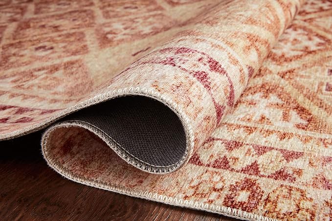 Loloi Layla Collection LAY-16 Natural/Spice 3'-6" x 5'-6" .13" Thick Accent Rug - Image 6