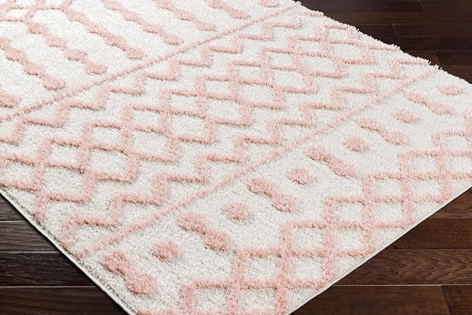 Hauteloom Tilos Moroccan Farmhouse Small Shag Area Rug Door Mat - Image 4