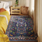 Rugcomf Area Rug 4x6 Rug Washable Rugs Floral Non Slip Low Pile Small Carpet - Image 4