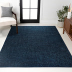 JONATHAN Y Haze Solid Low-Pile Navy Indoor Area Rug 9x12, Minimalist, by JONATHANY