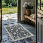 EVERGRACE Area Rugs for Entryway 2x3, Boho Floral Faux Wool Indoor Outdoor - Image 2