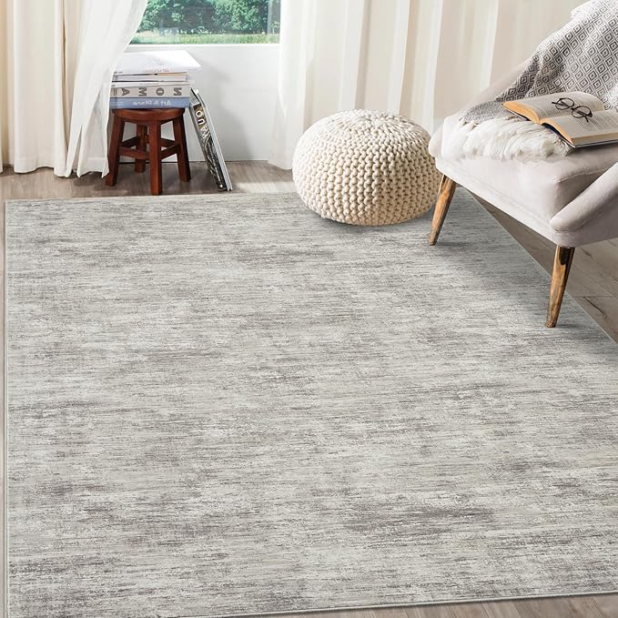 RUGSREAL Bedroom Area Rug 4x6 Modern Abstract Area Rug Stain Resistant Small by RUGSREAL