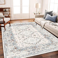 Retro Boho Design Area Rug 4x6 Washable Living Room Indoor Non-Slip Large by CHAMPLANT