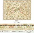 5x7 Area Rugs for Living Room, Machine Washable Non-Slip Carpet, Boho Floral - Image 2