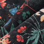 Floral Runner Rug 3x8 Washable Hallway Long Black Bedroom Carpet Non Slip - Image 8