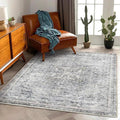 Washable Area Rug 3'x5' Vintage Traditional Floor Cover Foldable Thin Rugs by CHAMPLANT