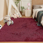 Andency 6x9 Area Rugs Burgundy, Large Shag Fluffy Soft Shaggy Rugs - Image 3