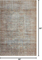 Loloi Chris Loves Julia Jules Collection JUL-05 Lagoon/Brick 5'-0'' x 7'-6'' - Image 2