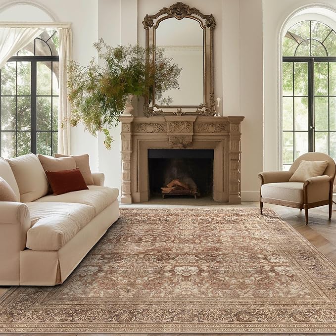vivorug 8x10 Area Rugs for Living Room, Non-Slip Backing Washable Rug 8x10 by vivorug
