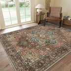 GENIMO 5x7 Area Rugs for Living Room, Machine Washable Non Slip Vintage Rugs by GENIMO