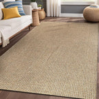 Easy Jute Rugs 5x7 Natural Color Living Room Indoor Outdoor Area Rug - Image 5