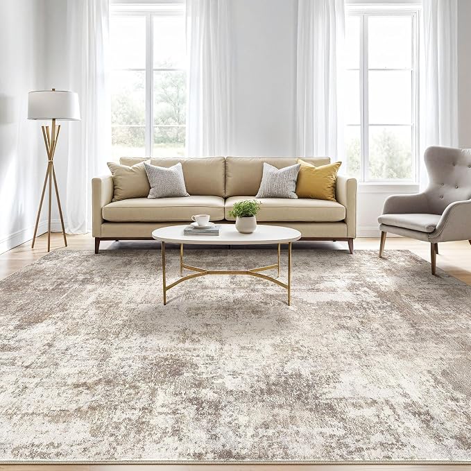 10x12 Area Rugs Living Room: Washable Large Abstract Soft Rug Stain Resistant - Image 5