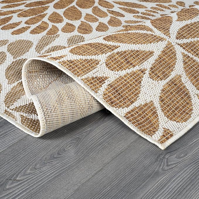 Beverly Rug Outdoor Rug 9x12 Modern Exotic Tropical Leaf Area Rugs - Image 4