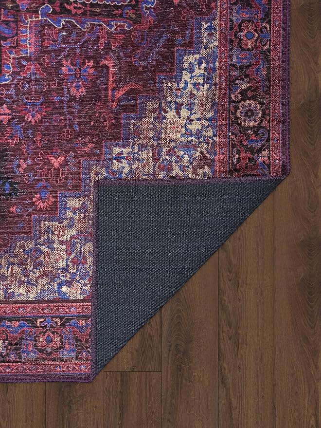 Fame Rugs Turkish Rug. Washable Vintage Oriental Antique Inspired Traditional - Image 5