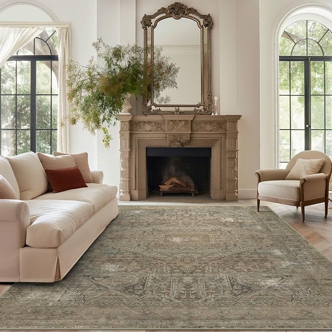 vivorug 8x10 Area Rugs for Living Room, Non-Slip Backing Washable Rug 8x10 - Image 4