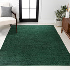 JONATHAN Y Haze Solid Low-Pile Emerald Indoor Area Rug 4x6, Minimalist by JONATHANY