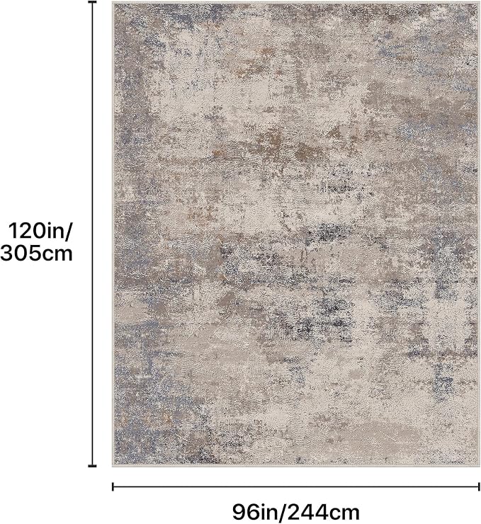 GENIMO Washable 8x10 Area Rugs for Living Room, Non Slip Modern Abstract Rug - Image 2