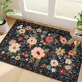 DUKINO 2x3 Rugs for Entryway, Floral Indoor Washable Door Mat, Non Slip Boho by DUKINO