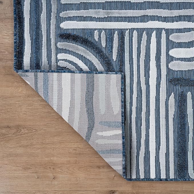 CAMILSON Indoor Outdoor Rug, Easy-Cleaning Non-Shedding Living Room, Garden and - Image 5