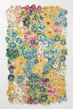 Cassia Wool Viscose Area Rug – 6’ x 9' – Handmade Wool Area Rugs –Yellow – Rugs by Unknown