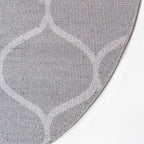 Rugs.com Lattice Frieze Collection Rug – 3' Round Dark Gray Medium Rug Perfect - Image 8