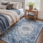 tchdio 3x5 Bedroom Area Rug, Non Slip Washable Entryway Rug Indoor, Soft Low by Tchdio