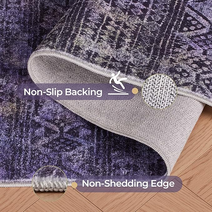Kokia Abstract Area Rugs 9x12 Bedroom Washable Decor Low Pile Non-Slip - Image 9