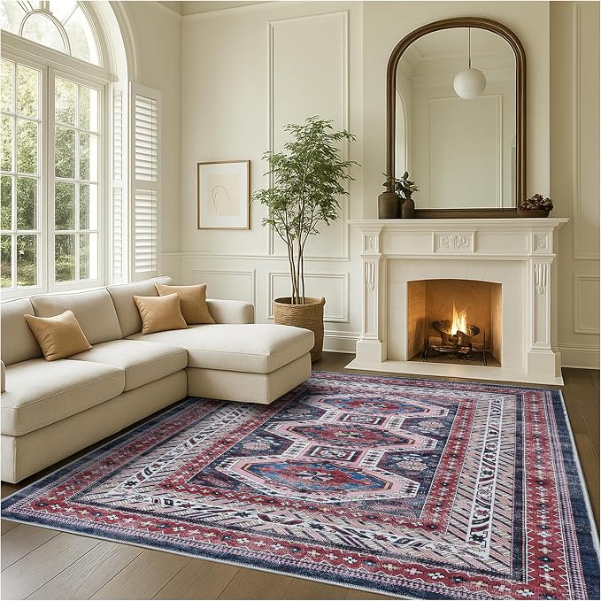 Fame Rugs Turkish Rug. Washable Vintage Oriental Antique Inspired Traditional by FameRugs