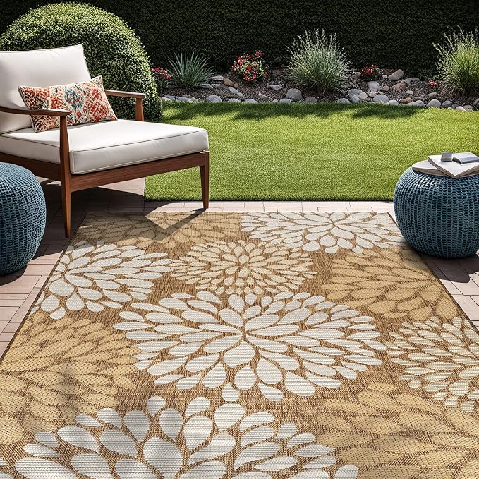 Beverly Rug Outdoor Rug 9x12 Modern Exotic Tropical Leaf Area Rugs - Image 7