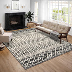 Moroccan 8x10 Area Rug, Soft Non-Slip Vintage Living Room Rugs by Nailttos