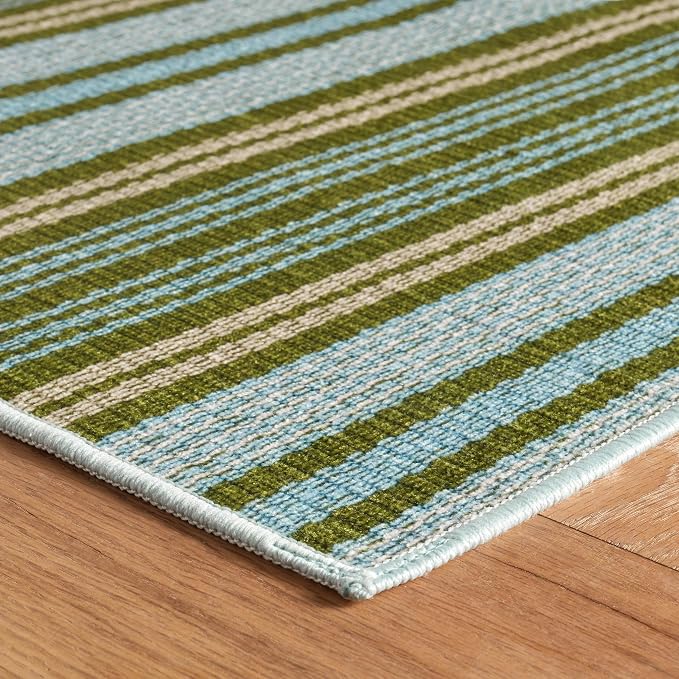 Dash & Albert Caravan Stripe Multi Machine Washable Rug, 8.5 X 11.5 Feet - Image 6