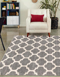 Rugs.com Lattice Collection Rug – 8x11 Dark Gray Medium-Pile Rug Perfect by Rugscom