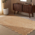 Savi Home Scalloped Jute Rug 4'x6' – Handwoven Natural Area Rug, Farmhouse Boho - Image 6