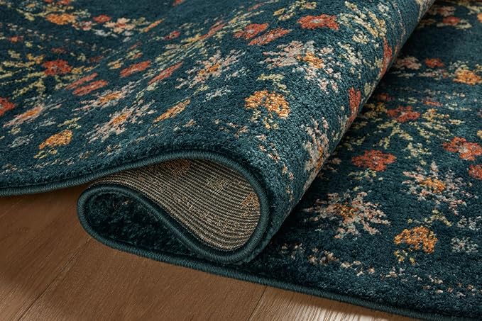 Loloi Rifle Paper Co. Laurel Collection LAU-02 Navy 2'-8" x 8' Runner Rug - Image 6