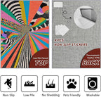 Abstract Rug - 4x6 Rug, Colorful Graffiti Art Area Rugs, Hippie Aesthetic Funky - Image 3