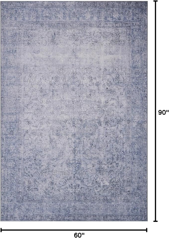 Loloi Loren Collection LQ-09 Slate 5'-0" x 7'-6" Area Rug - Image 3