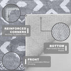 KILOCOCO Living Room Rug 5x7 Area Rug Printed Boho Washable Bedroom Rugs Non - Image 4