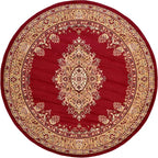 Unique Loom Reza Collection Traditional Persian Style Area Rug, Burgundy/Ivory - Image 9