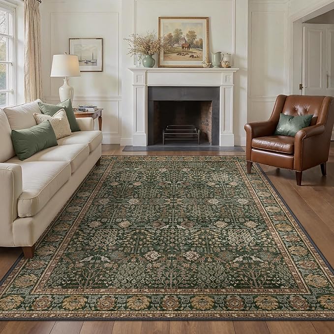 Bavni Area Rugs 6x9- Washable Rug Lightweight Non-Slip, Ultra Thin Low Pile by BAVNI