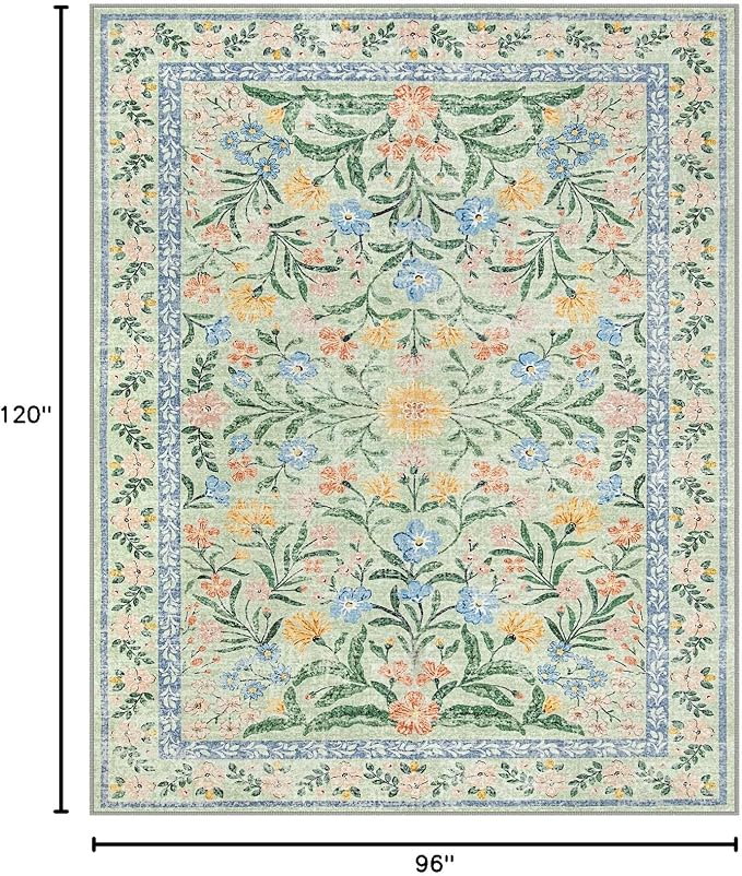Lahome Machine Washable Area Rugs 8x10 Non Slip, Soft Boho Living Room Rugs - Image 2