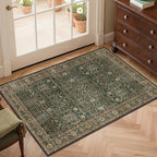 Bavni 2x3 Doormat, Machine Washable Runner Rug Non Slip, Vintage Floral Print - Image 4