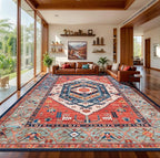 SERISSA 10x12 Area Rugs for Living Room, Large Washable Non-Slip Boho Rug by SERISSAHomeDecorCollection