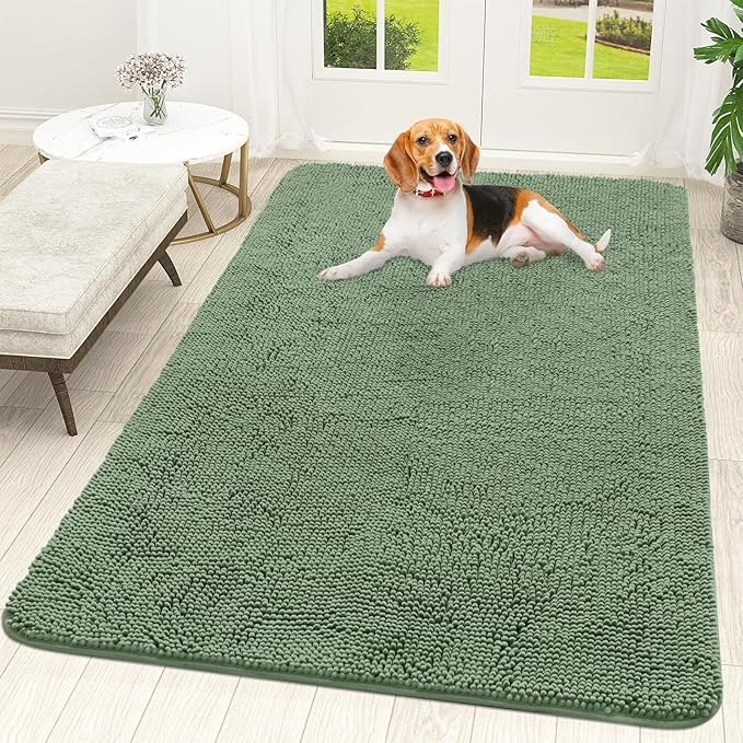 OLANLY Dog Door Mat for Muddy Paws 59x35, Absorbs Moisture and Dirt, Absorbent by OLANLY