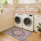 Washable Area Rug. Modern Farmhouse. Vintage. Turkish. Bohemian. Distressed. - Image 6